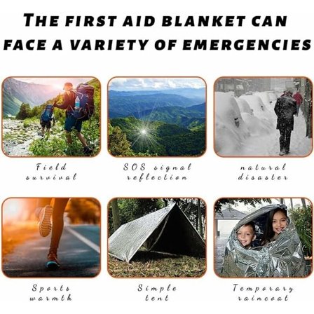 ING 4 vedenpitävää selviytymispeittoa - Hätäpeitot - 160-210 cm