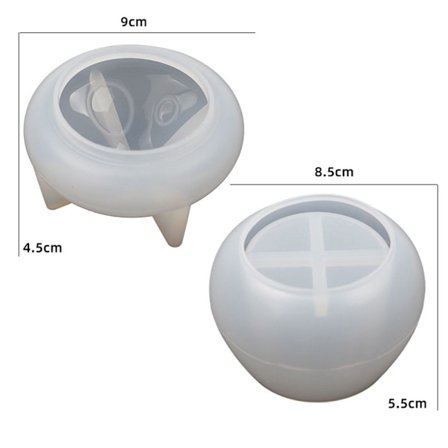 Svamp Krukke Opbevaringsboks Form Krystal Epoxy Form Silikone Form