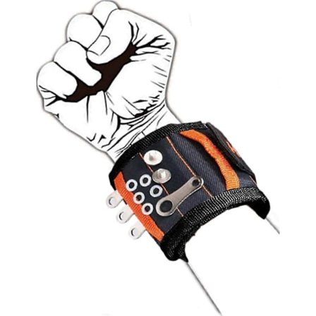 Säädettävä magneettinen työkaluranneke 20 supervoimakkaalla magneetilla, ruuveille, nauloille, pulteille ja pienille metalliosille, lahja isälle