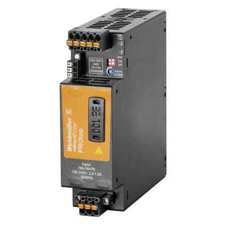 Weidmüller PRO TOP1 Strømforsyning 1-fase 240 W, 24 V, 10 A, Elfordeling & strømforsyning