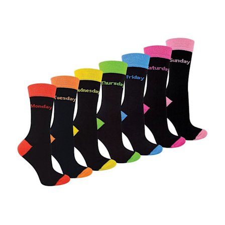 - 7 parin pakkaus naisten viikonpäiväsukat (FMY)