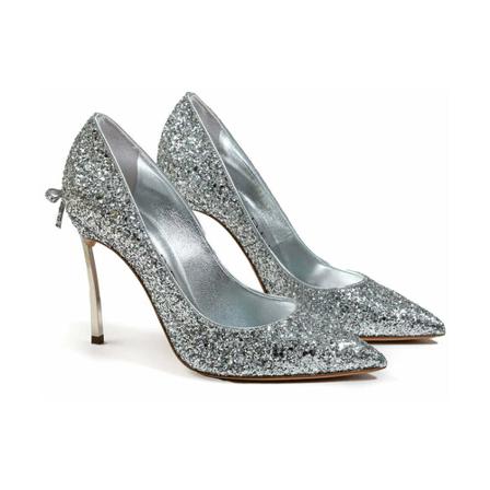 Casadei Pumps con paillettes , Grijs , Dames , Maat: 36 EU