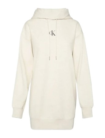 Ls Monologo Premium Terry Hoodie Cream Calvin Klein Jeans