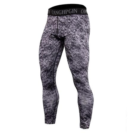 Herr Camouflage Elastiska Midja Leggings Snabbtorka Byxor