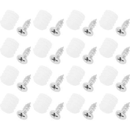 50 Sæt Plastik Hængsel Dyvel Indsats Sæt til Reparation af Skabsmøbler