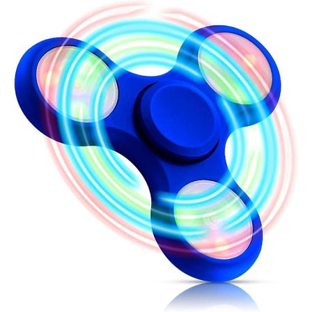 Metal LED Lysende Fidget Spinner - Festartikler Med Rigeligt Lysshow - Angstlindrende Sensoriske Legetøj Til Børn Voksne Db