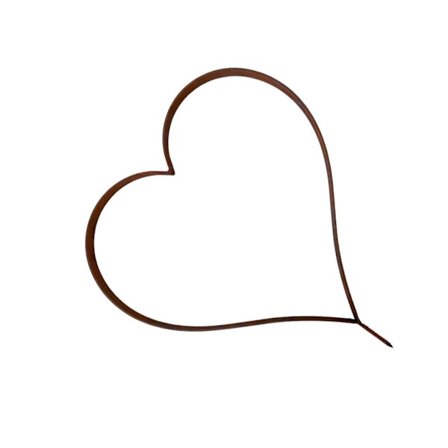 Rusten Hjerteformet Hagepinne i Metall Utendørs Dekorasjon For Landskapshage