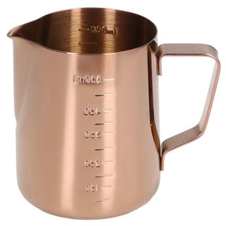 550 ml melkeskummerkopp med skala Rose Gold rustfritt stål skumkanne kaffesteamingkanne