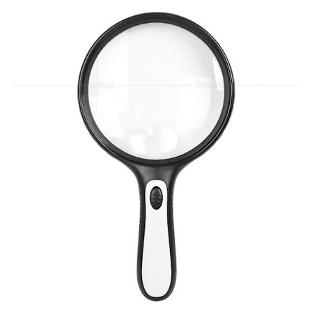 Förstoringsglas med belysning, stort 3x 6x förstoring upplyst handhållet med 4 LED-lampor, ren trasa förvaringsväska för seniorer som läser, 