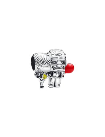 Disney Up Carl & Ellie Sterling Silver Charm With Red, Black And Yellow Enamel Halskæde Hængesmykke Silver Pandora