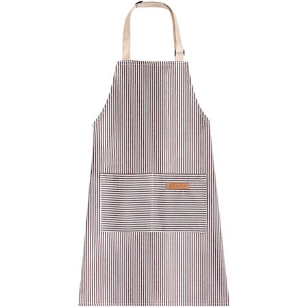 Forklæder til kvinder med lommer Unisex voksne madlavning bagning køkken kok bomuldsforklæde justerbar hagesmæk