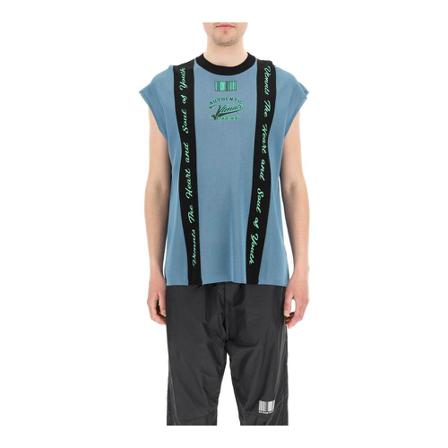 Vtmnts, T-Shirts Blauw, Heren, Maat:M,Viscose