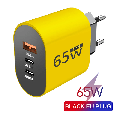 Total 65W GaN C Laddare Snabbladdning 3.0 EU US PD -C TypeC Snabbladdare För iPhone Xiaomi Samsung Telefonadapter