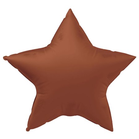Folieballong Stjerne Sjokoladebrun Matt