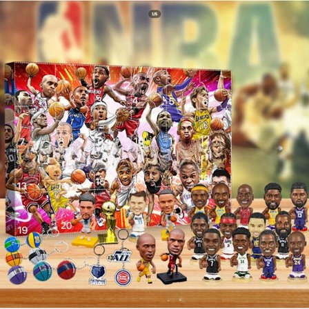 2025 Basketball Blind Box NBA Jule Nedtællingskalender - 24 Dage, LeBron James, Kobe og Andre Stjerner, de Bedste Julegaver