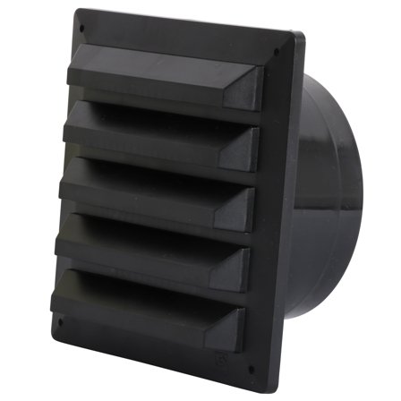 Flexit 117144 Ventilgaller för Ø100 mm kanal, med stos Svart, Ventilation