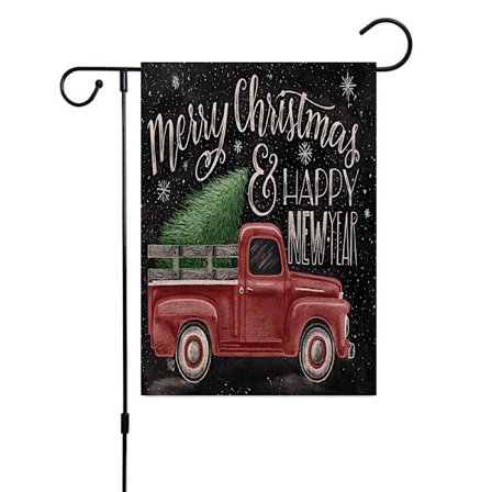 Juldekoration Banner, 30*45cm Dubbelsidig Linne God Jul