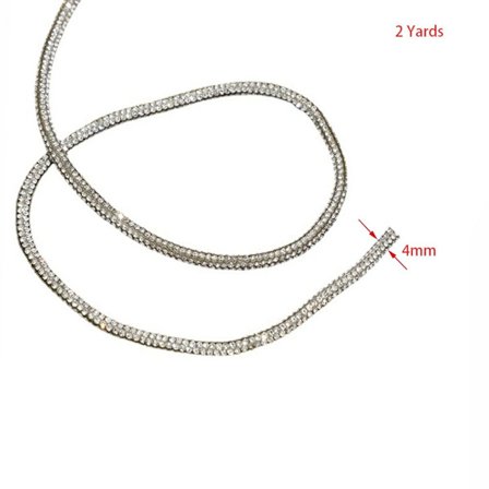 2 Yards Rhinestones Rund Snor Snøring DIY Skoledisser