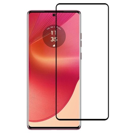 2-KPL SKALO Motorola Edge 50 Fusion Koko Näytön Karkaistu Lasi - Musta
