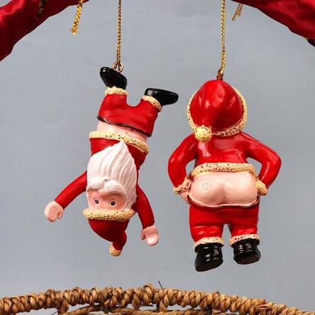 Naughty Santa Joulukoristeet Sukkahattu Hauska Joulupukki Koriste Joulupukki Koristeellinen