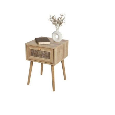 Nattesidebord - Urban Living - Bali - Beige - 1 Skuffe - Klassisk Stil