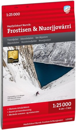 Calazo Høyfjellskart Narvik: Frostisen & Nuorjjovárri 1:25 000