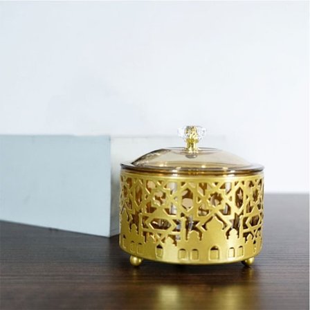 Ramadan Madkasse Bakke Eid Snack Opbevaring Bakke GULD B B