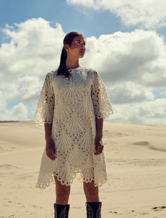 Noella Kalona Dress - White - L