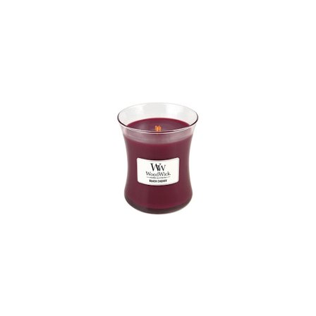 WoodWick Black Cherry scented candle with wooden wick 275 g