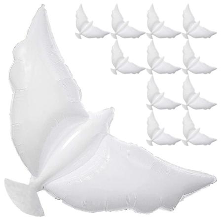 12-pak Dove-ballonger for minnesutgivelse, Biologisk nedbrytbare hvite engel-lykter Begravelse Fest Dekor
