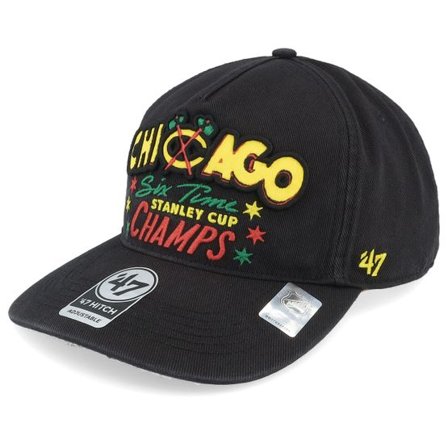 47 Brand - NHL Svart adjustable Keps - Chicago Blackhawks NHL 47 Hitch Rf Black A-frame Adjustable @ Hatstore