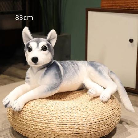 30-90 cm Simulering Husky Plyschleksak Gosedjur Mjuk Plysch Kawaii Husky Dog Följ med dockleksaker för barn Flickor Presentdekor 10