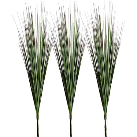 3 Pak Kunstige Planter Løg Græs Grønt Falske Falske Buske Pl