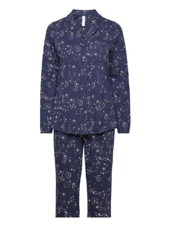 Pyjama Jersey Stars Aop Pyjamas Nattøj Navy Lindex