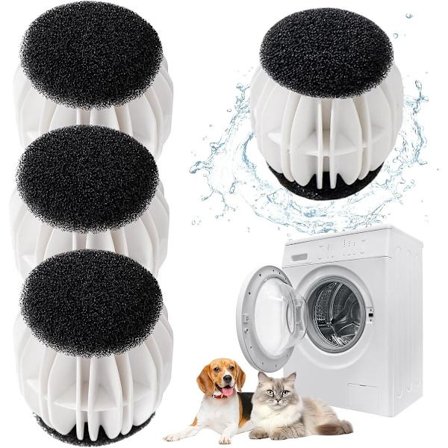 Fjernelse af dyrehår vaskebolde 4-pak - Genanvendelige fnugbolde til vaskemaskine til katte- og hundehår - Forhindrer sammenfiltring af tøj