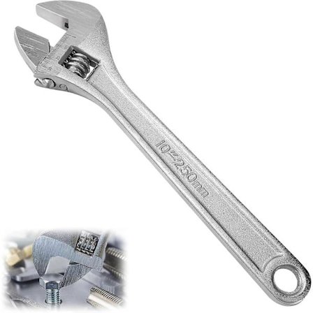 Justerbar skiftenøkkel 25cm, Justerbar skiftenøkkel og multigriptang, Engelsk skiftenøkkel, justerbar skiftenøkkel med bred kjeveåpning, vendbar 