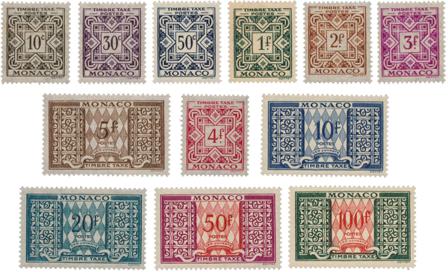Monaco 1946/1957 - YT T29/39 - Postfrisk