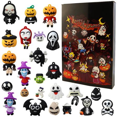 Adventskalender Nedräkningskalender Skräcknatt Uppgraderad Halloween Blindbox 24-delad julöverraskningspresent Blindbox style 5