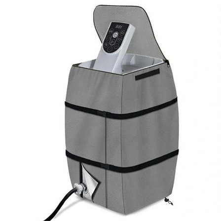 Badekar Spa Varmepumpebeskyttelse med Transparent PVC Topvindue, Vandtæt Oppustelig Badekar Pumpebeskyttelse 1 stk