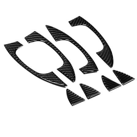 8 kpl/sarja Auton ulkopuoli Hiilikuitu Ovikahvan koristekannen koristetarvikkeet Vasenkätisen ajon istuvuus VW Touaregiin 2011-2018