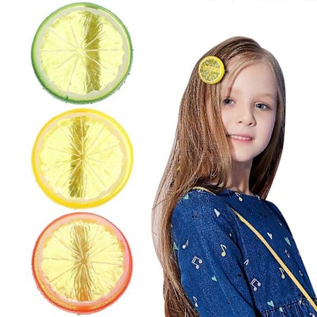 3 st Citron Hårklämma Kreativa Hårnålar Härliga Hårspännen Håraccessoarer för Flickor