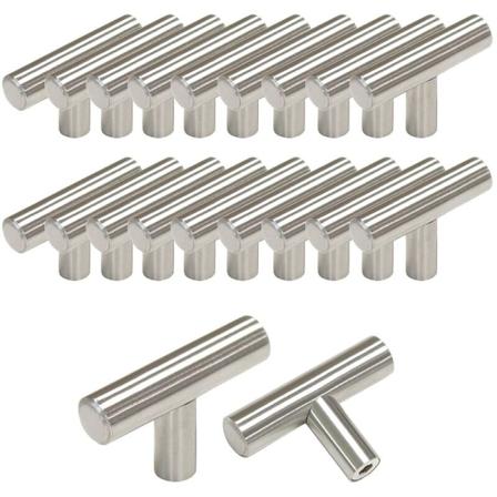 20 x 12 mm Laatikon nupit Pituus 50mm T- Bar Stick Kahva Keitti