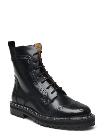 Boots - Flat - With Laces Black ANGULUS