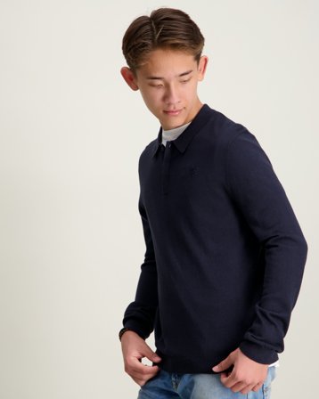Lyle & Scott LS Knitted Polo Shirt Blauw Truien Jongens - Kids Brand Store