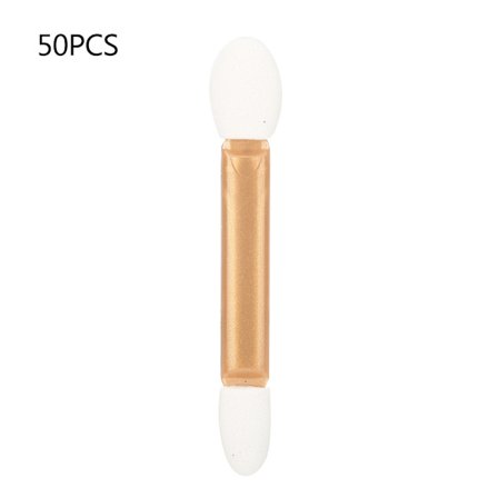 50 stk øyenskygge pensel dobbeltsidig myk latex bomullshode applikator sminkeverktøy