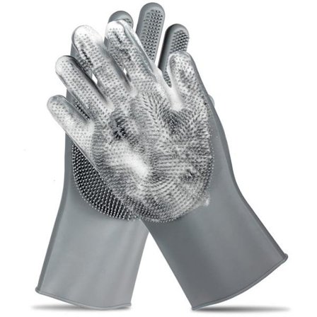 Kæledyrsplejehandsker - blød shampoo børste - massagehandsker - egnet til hunde og katte - 31*12 cm