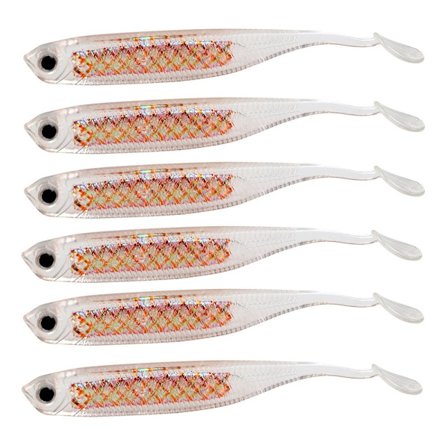 6STK Fiskesluker Myke sluk ORANSJE 6STK 6STK