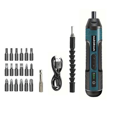 Batteridrevet elektrisk skrutrekker 1300mah batteri mini drill 3.6V elektroverktøy kit