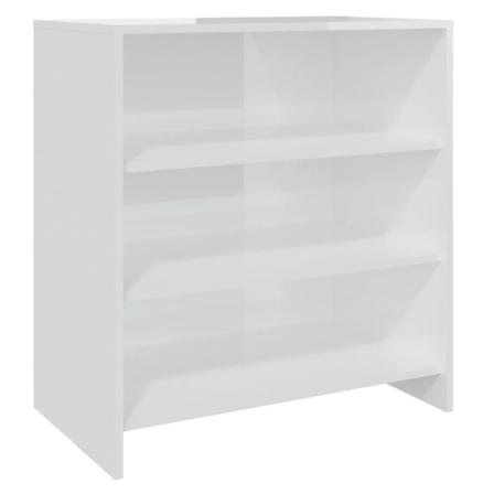 Vidaxl Förvaringsskåp Vit Högglans 70x40,5x75 Cm Konstruerat Trä Vit