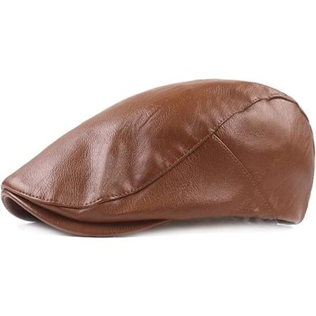 Miesten Klassinen Tekokahvi PU Ajo Ivy Hat Kalastus Golf Beret Newsboy Litteä Lippis
